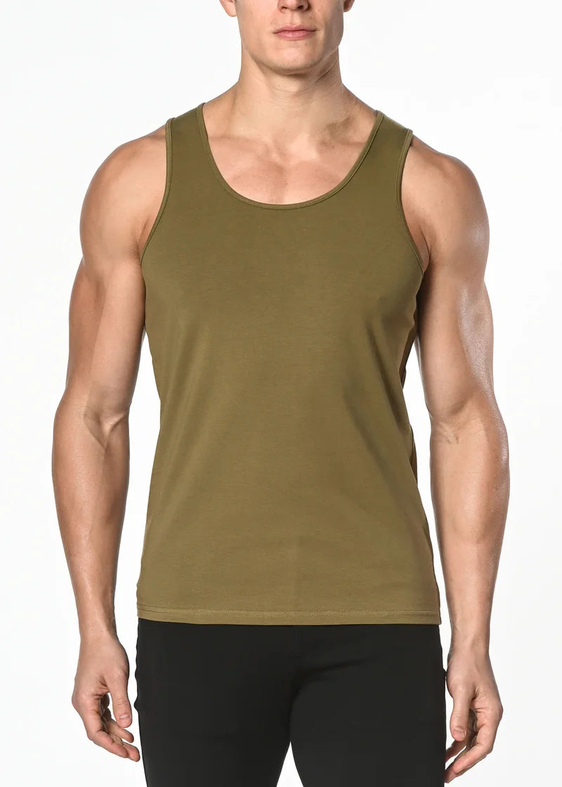 SOLID STRETCH JERSEY TANK