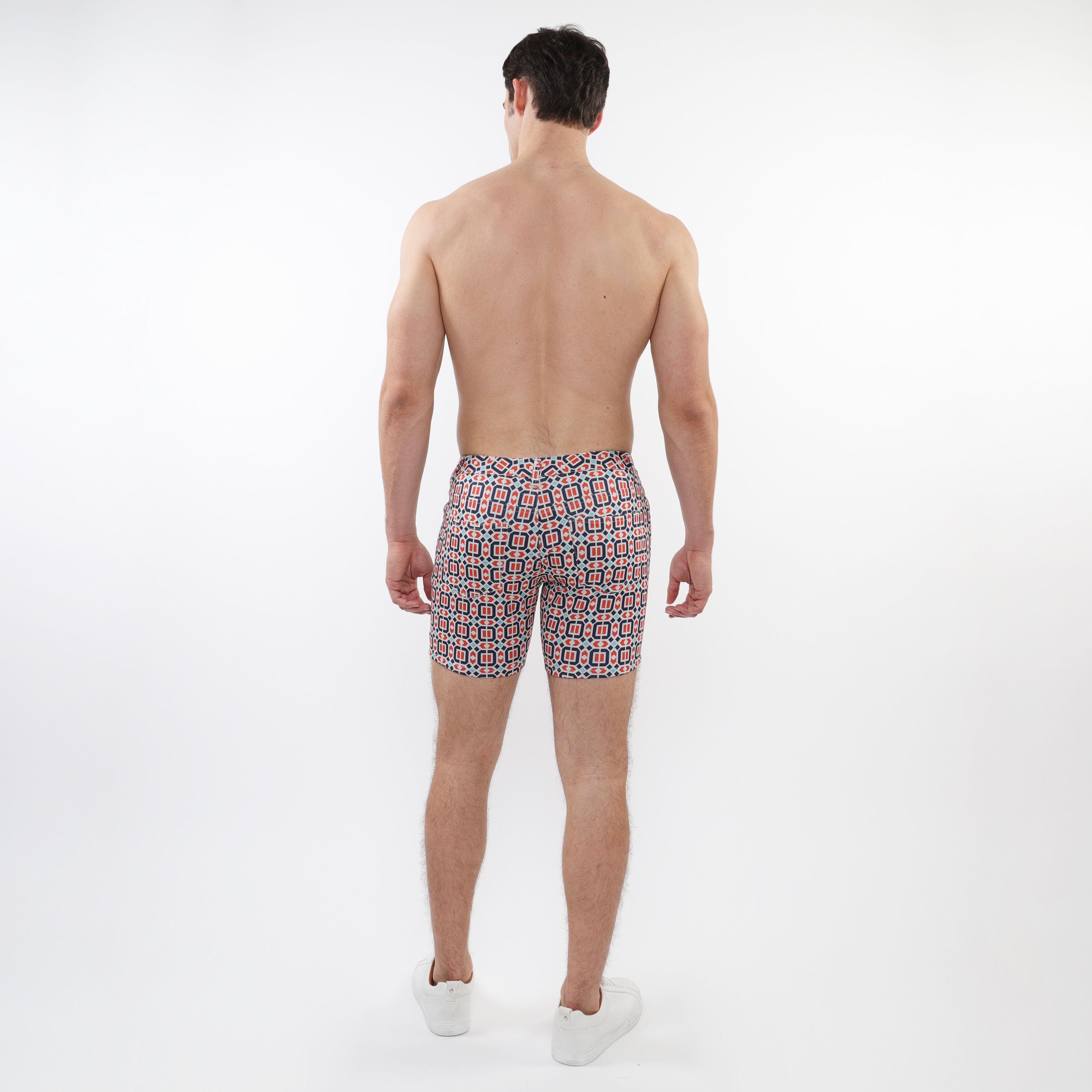 PRINTED STRETCH KNIT SHORT