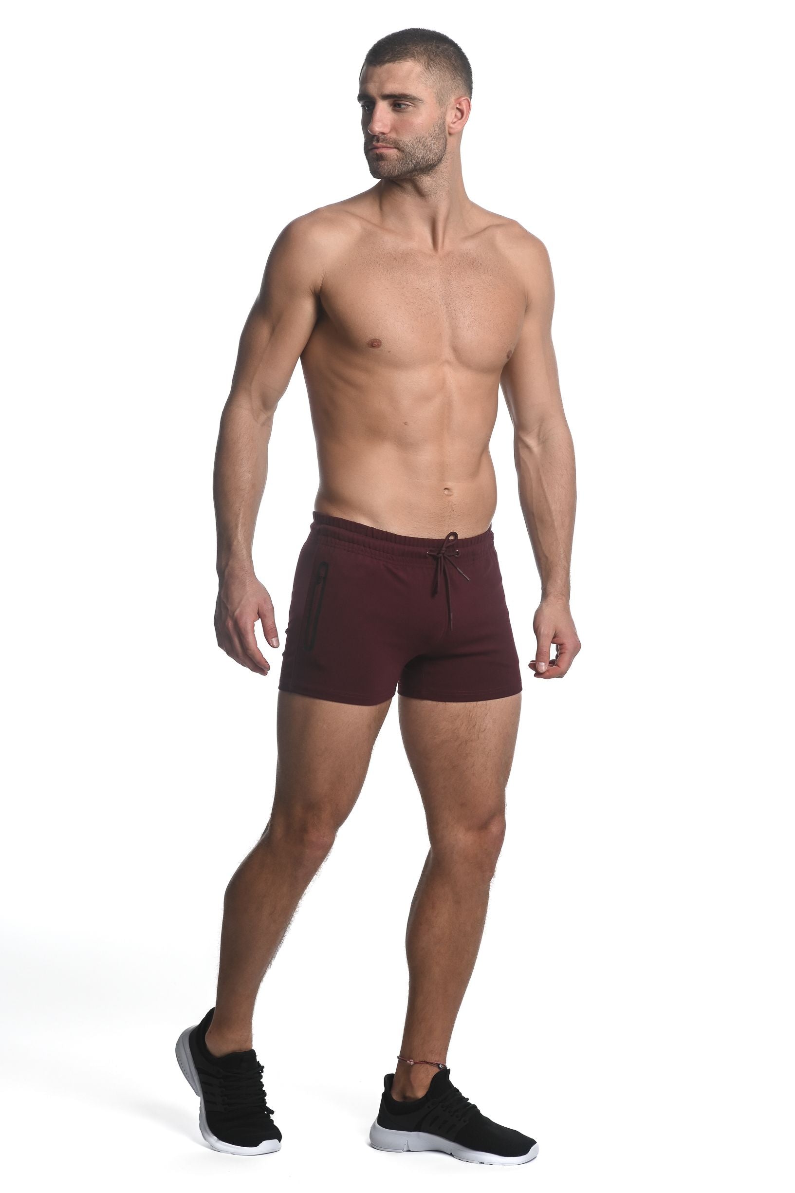 VAULT GYM-TECH STRETCH SHORTS W/ HEAT WELD ZIPPERS