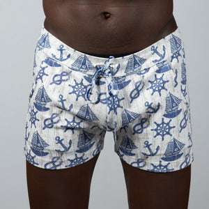 NAUTICAL LINEN TEXTURE SHORTS