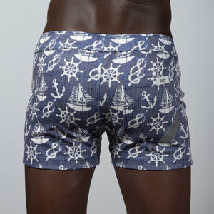 NAUTICAL LINEN TEXTURE SHORTS