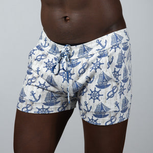 NAUTICAL LINEN TEXTURE SHORTS