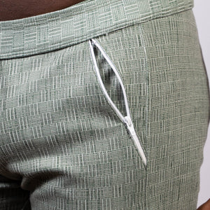 ABSTRACT LINEN TEXTURE SHORTS