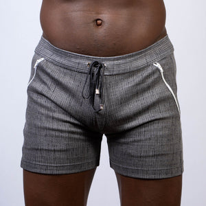 ABSTRACT LINEN TEXTURE SHORTS