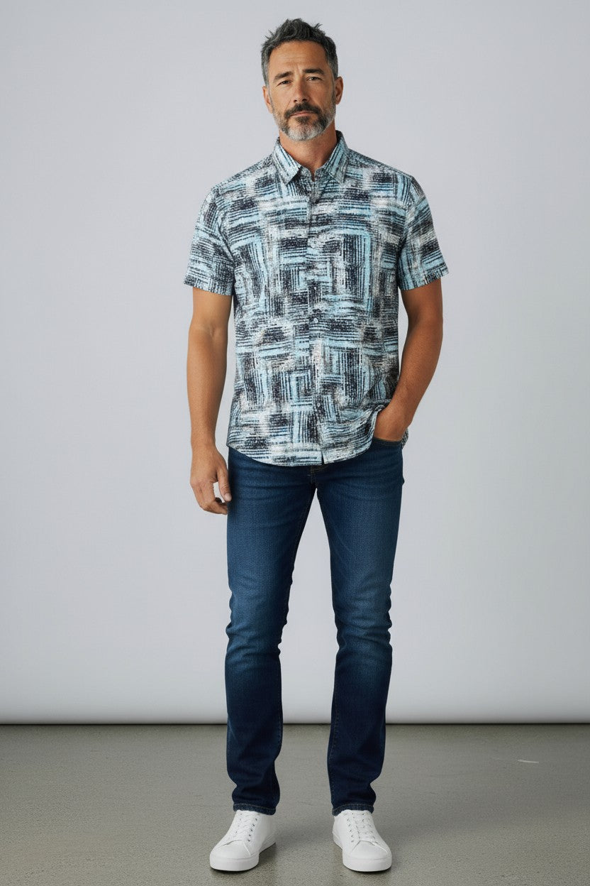 SUSLO CRINKLED FABRIC S/S SHIRT