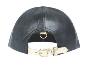TWO TONE FAUX LEATHER CAP  Available in 6 Colors