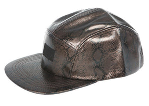 FAUX LEATHER 5 PANEL CAP  Available in 5 Colors